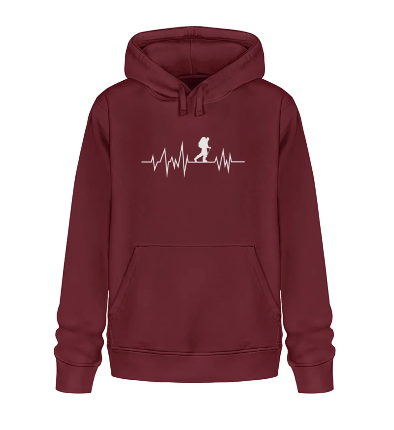 Hiking Heartbeat - Unisex Premium Organic Hoodie