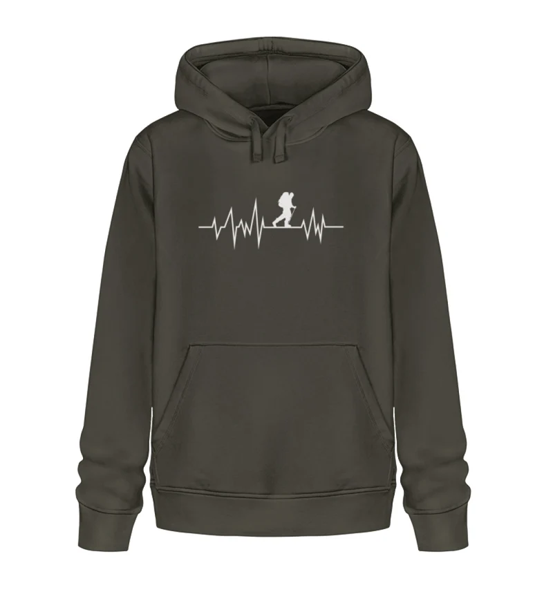 Hiking Heartbeat - Unisex Premium Organic Hoodie