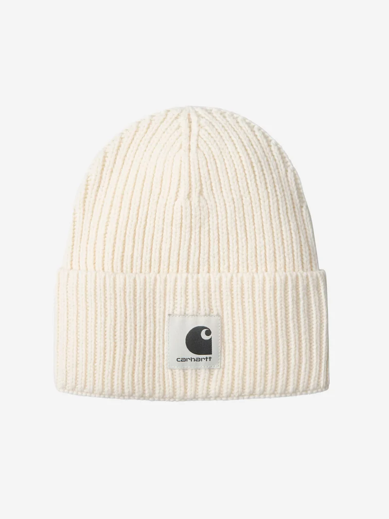 Beanie 'Mira' in misto lana bianco naturale