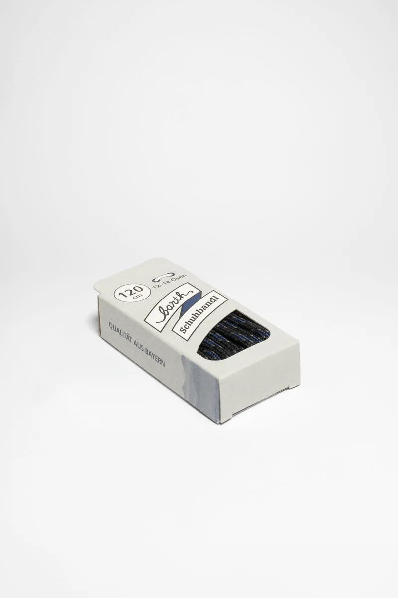 Schuhband Bergsport rund (Grau/Blau)