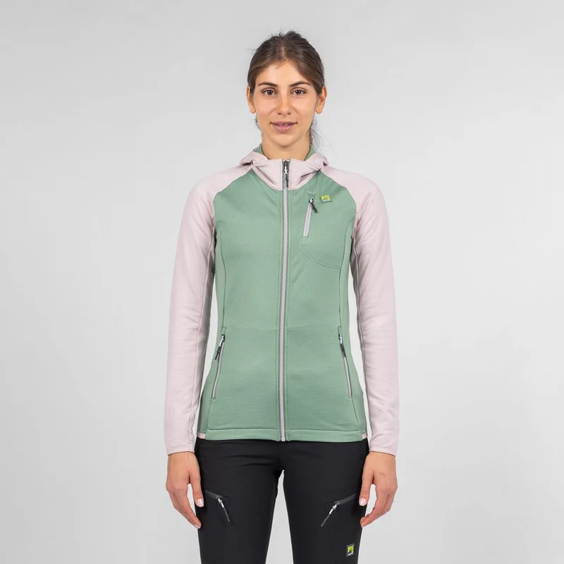 Karpos Odle Evo W Hoodie Full Zip Fleece Damen Midlayer hedge-lilac