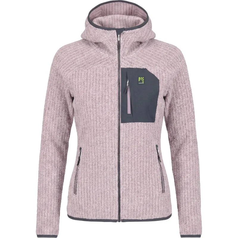 Karpos Rocchetta Evo Hoodie Damen Fleecejacke lilac-woodlgray