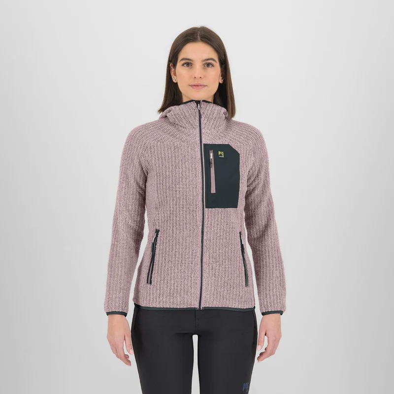 Karpos Rocchetta Evo Hoodie Damen Fleecejacke lilac-woodlgray