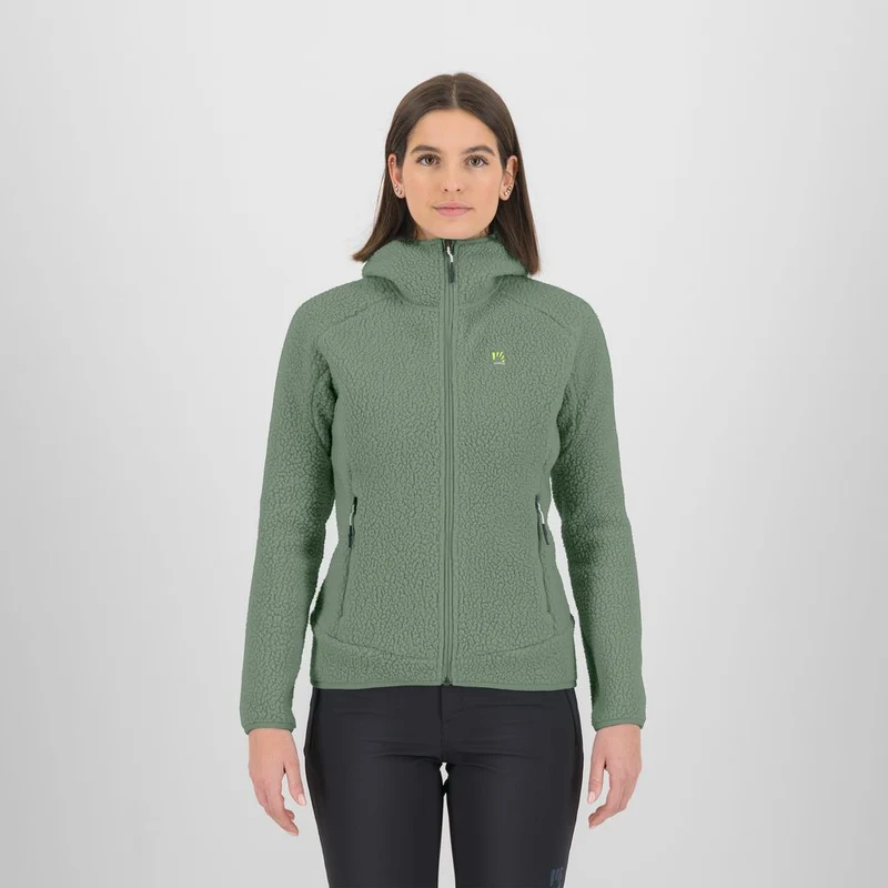 Karpos Moiazza Retrò Hoodie Damen Fleecejacke hedge
