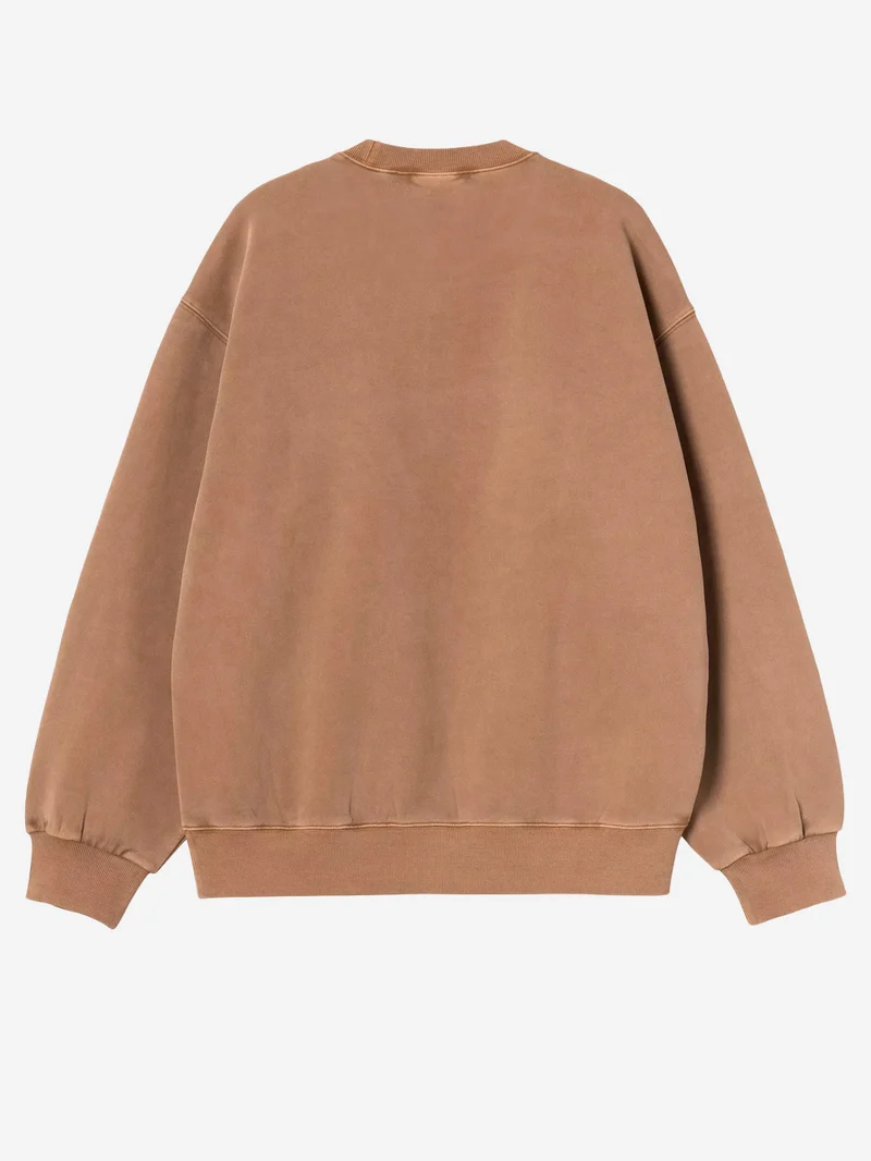 Felpa 'Vista' marrone effetto dyed