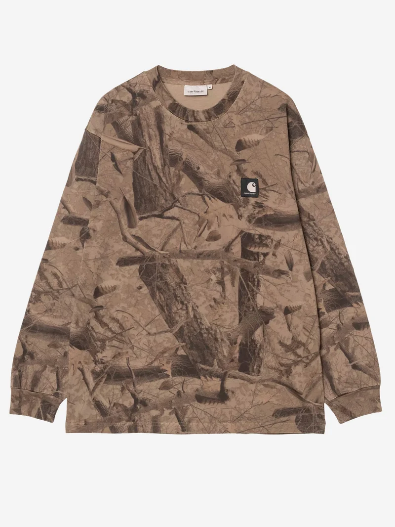 T-shirt a manica lunga con stampa Feather Tree