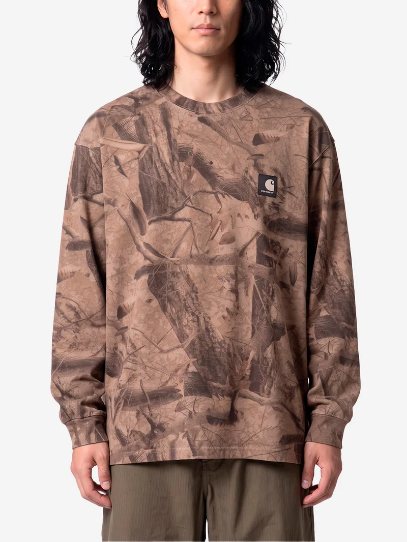 T-shirt a manica lunga con stampa Feather Tree