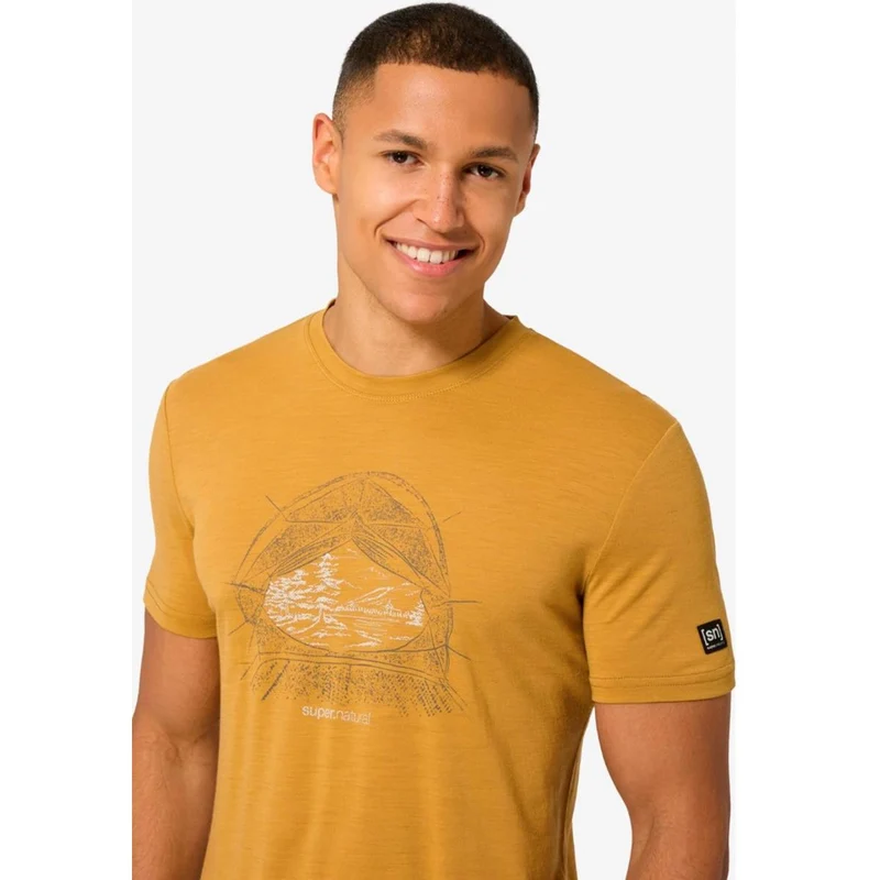 Super Natural M Tent View Tee dried tobacco various Herren T-Shirt