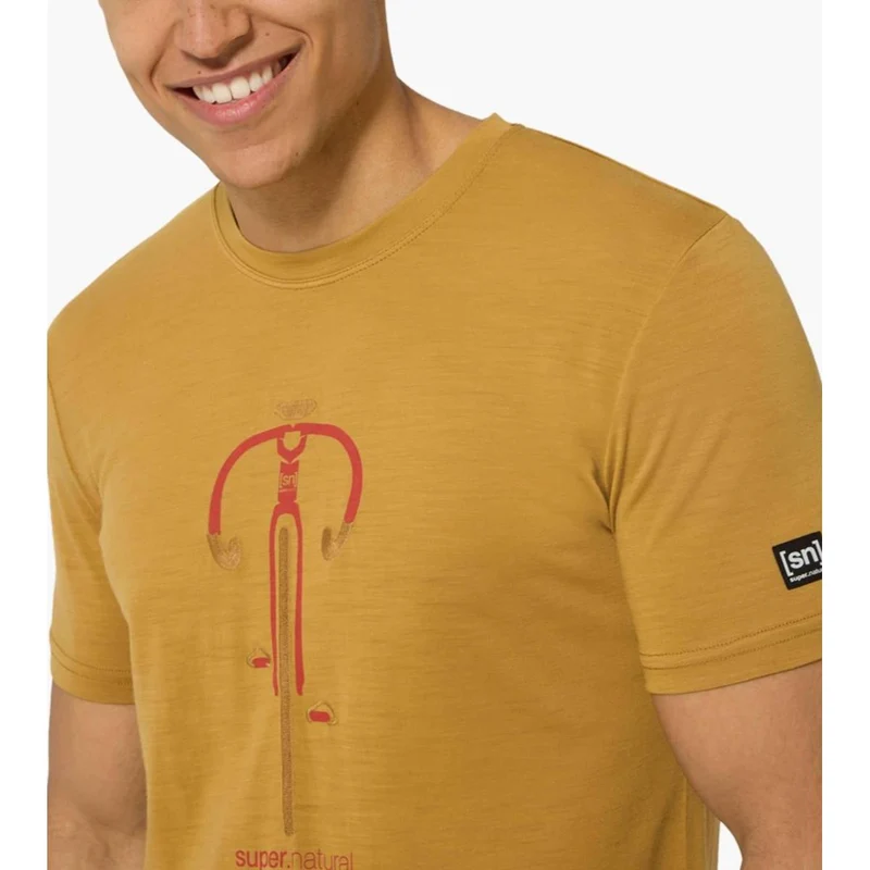 Super Natural M Vintage Bike Tee dried tobacco high risk red