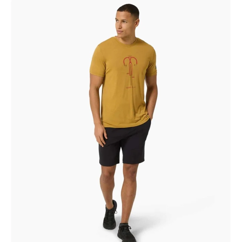 Super Natural M Vintage Bike Tee dried tobacco high risk red