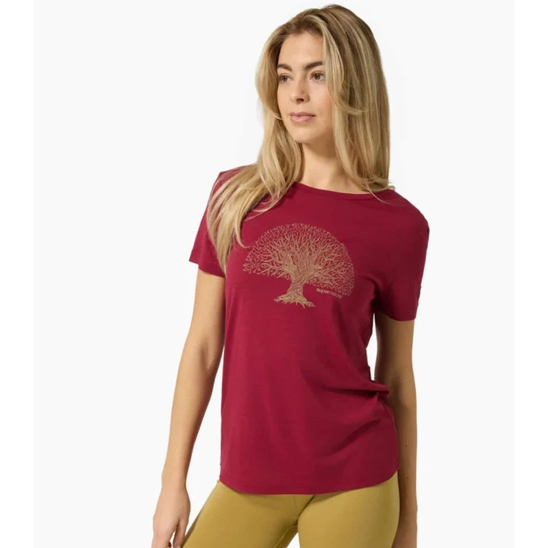 Super Natural W Tree od Knowledge Tee beet red sahara Damen T-Shirt