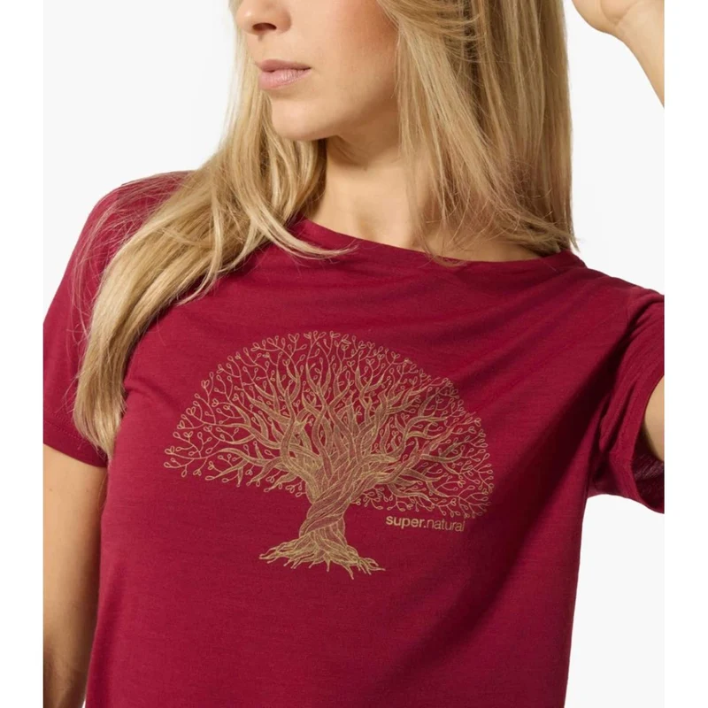 Super Natural W Tree od Knowledge Tee beet red sahara Damen T-Shirt