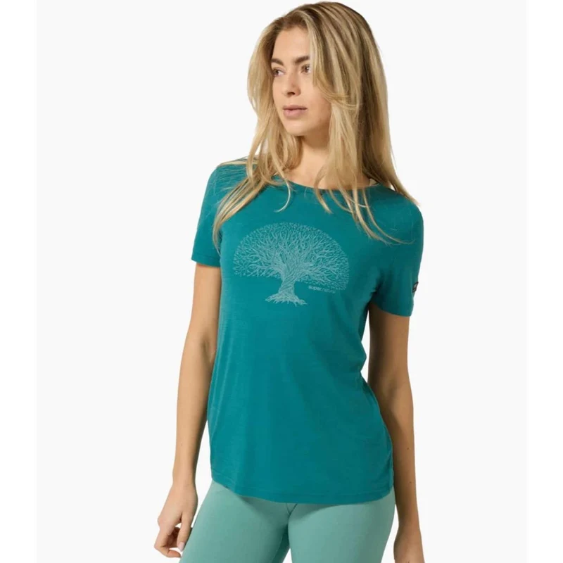 Super Natural W Tree of Knowledge Tee pacific lagoon green Damen T-Shirt