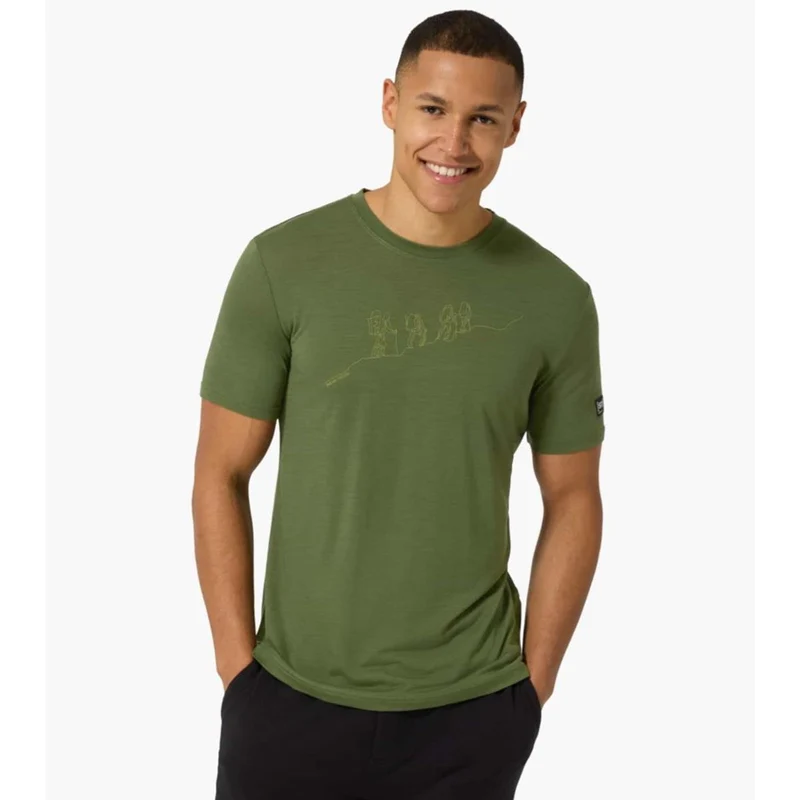 Super Natural M Hiking Tee chive dried tobacco Herren T-Shirt