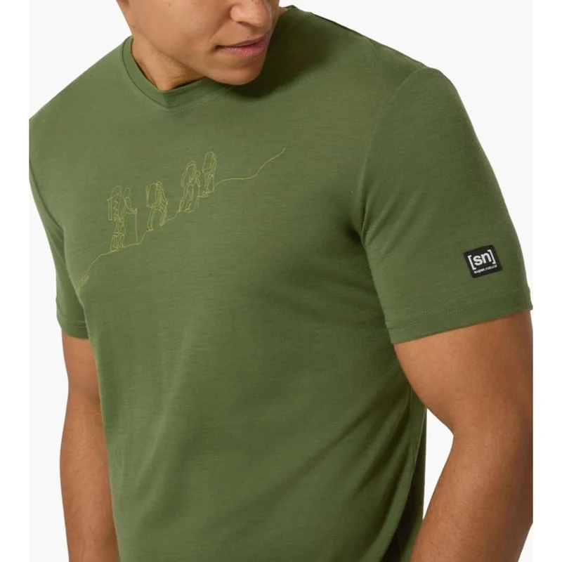 Super Natural M Hiking Tee chive dried tobacco Herren T-Shirt