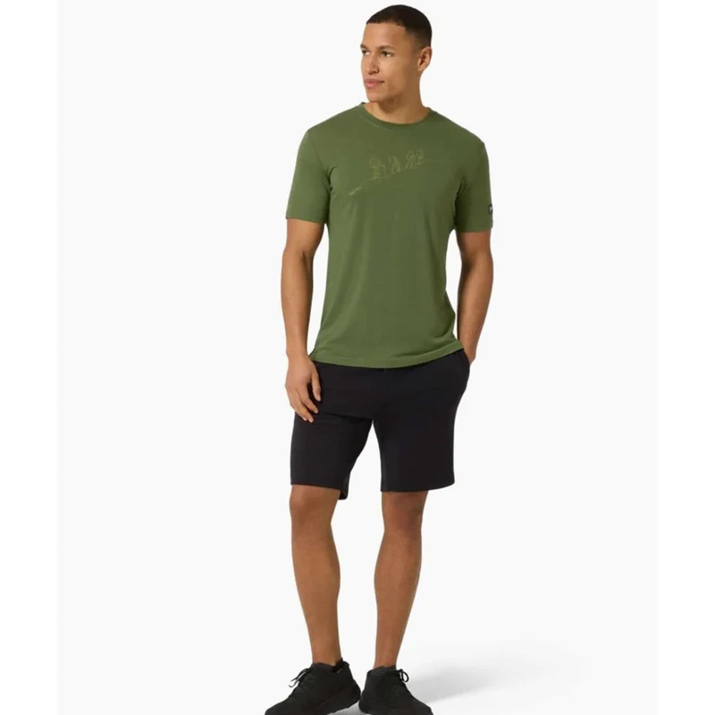 Super Natural M Hiking Tee chive dried tobacco Herren T-Shirt