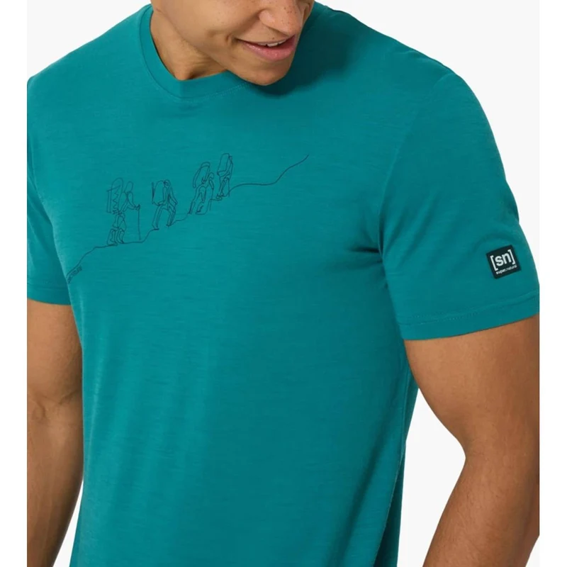 Super Natural M Hiking Tee pacific blueberry Herren T-Shirt