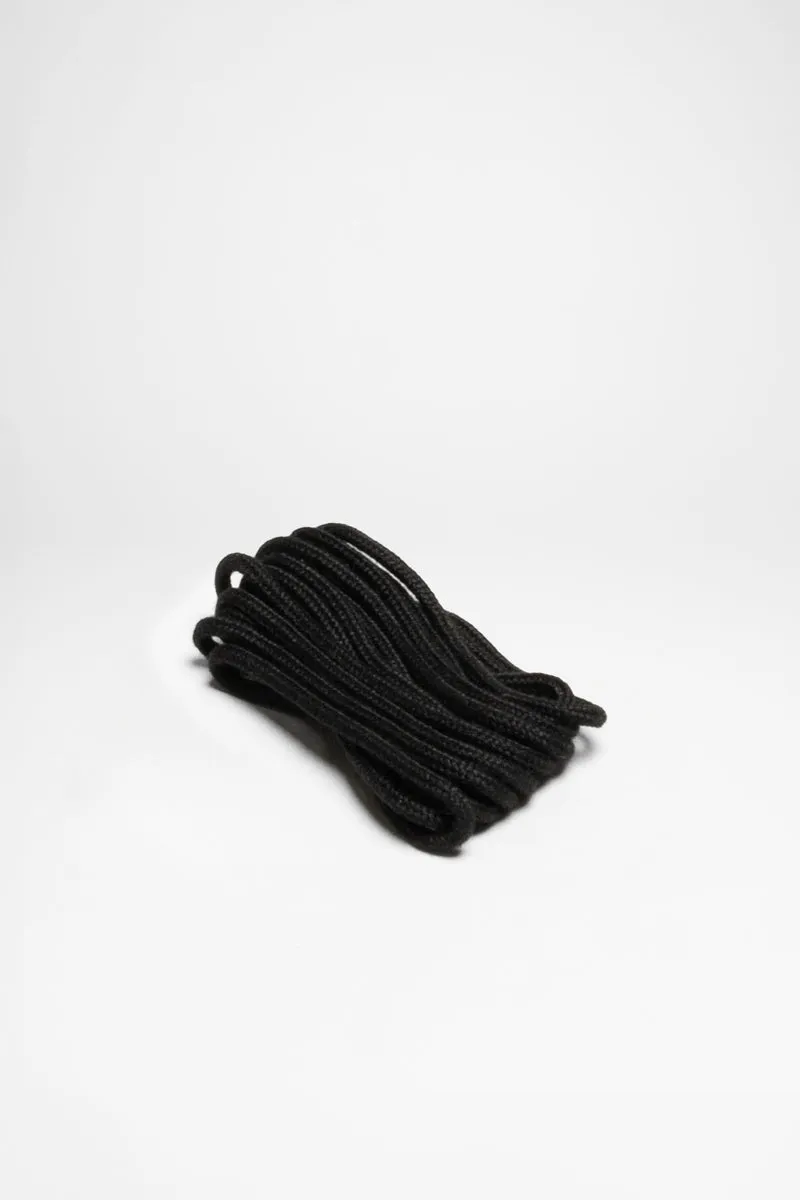 Schuhband dünn rund (Schwarz)