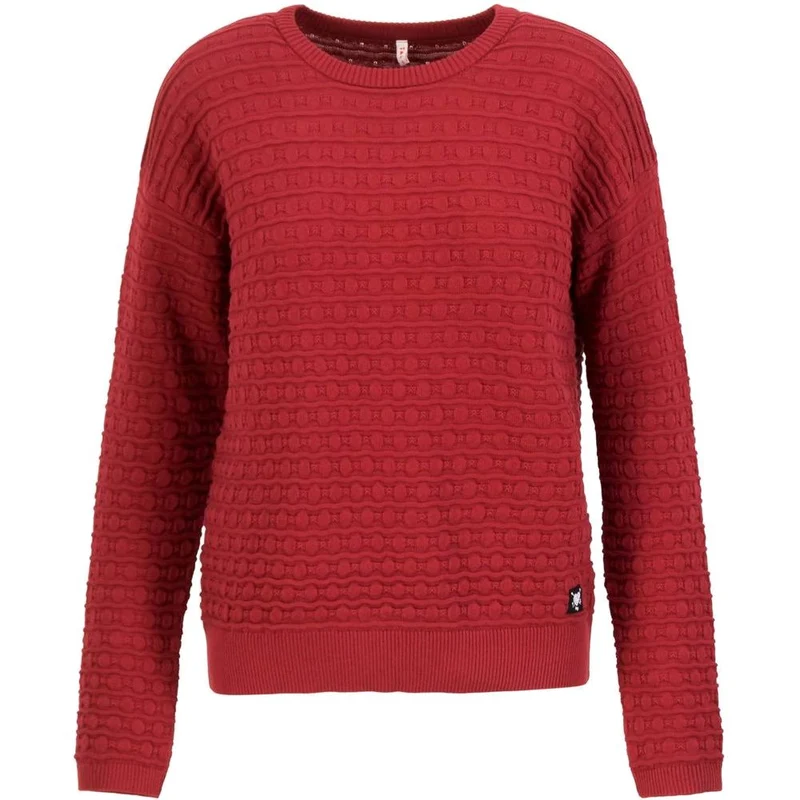 Blutsgeschwister Chic Promenade Damen Strickpullover folklore-red-knit