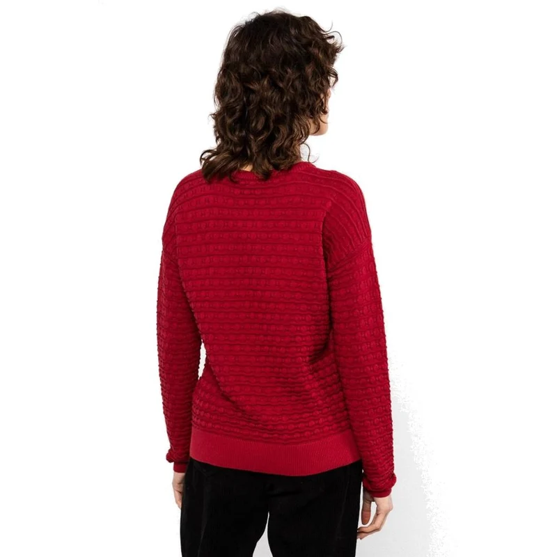 Blutsgeschwister Chic Promenade Damen Strickpullover folklore-red-knit