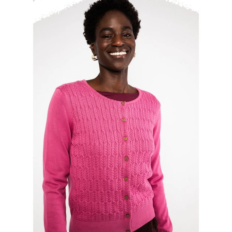 Blutsgeschwister Save The Brave Damen Strickjacke folklore-pink-knit