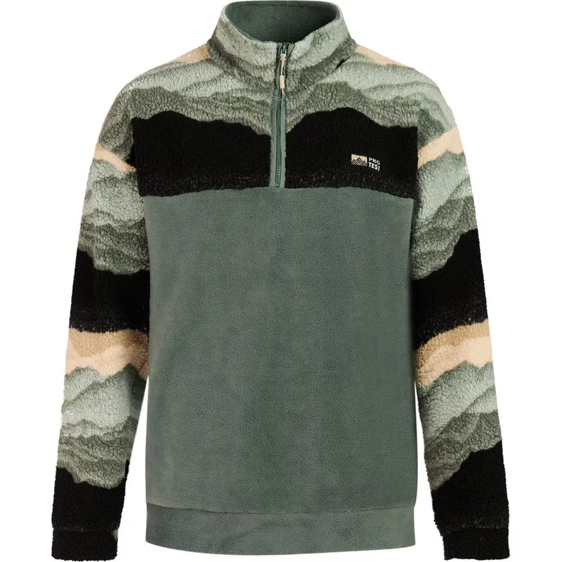 Protest Prtpublic Outdoor 1/4 Zip Top Herren Fleecepullover evergreen