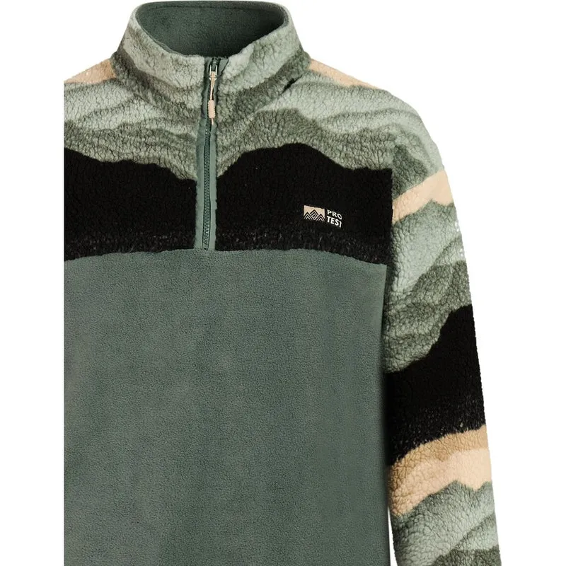 Protest Prtpublic Outdoor 1/4 Zip Top Herren Fleecepullover evergreen