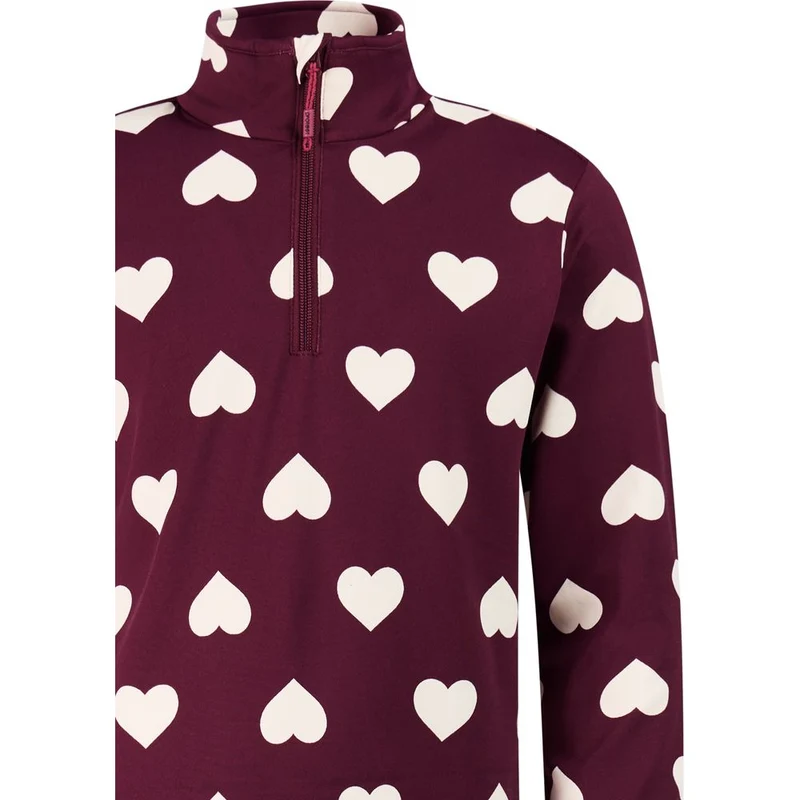 Protest Prttopsy Jr 1/4 Zip Active Top Kinder Skipullover current-purple