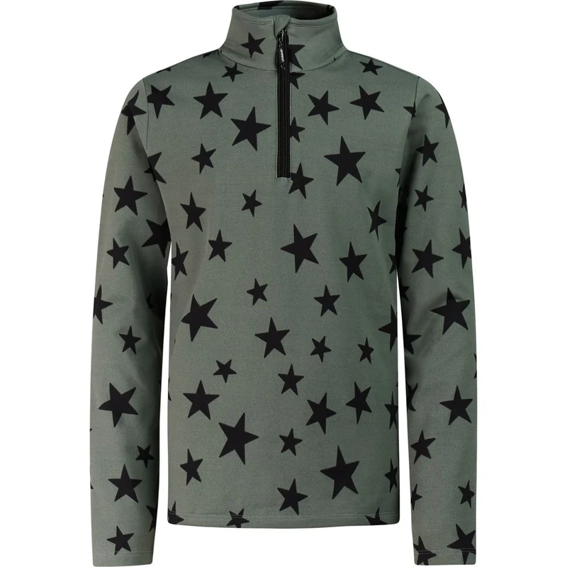 Protest Prttopsy Jr 1/4 Zip Active Top Kinder Skipullover evergreen