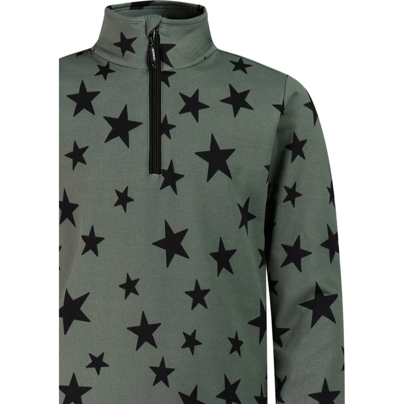 Protest Prttopsy Jr 1/4 Zip Active Top Kinder Skipullover evergreen