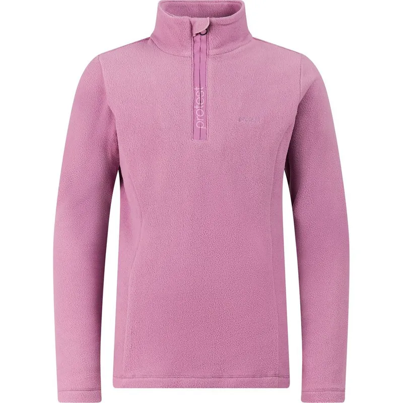 Protest Remutey Jr 1/4 Zip Active Top Kinder Midlayer valerianlilac