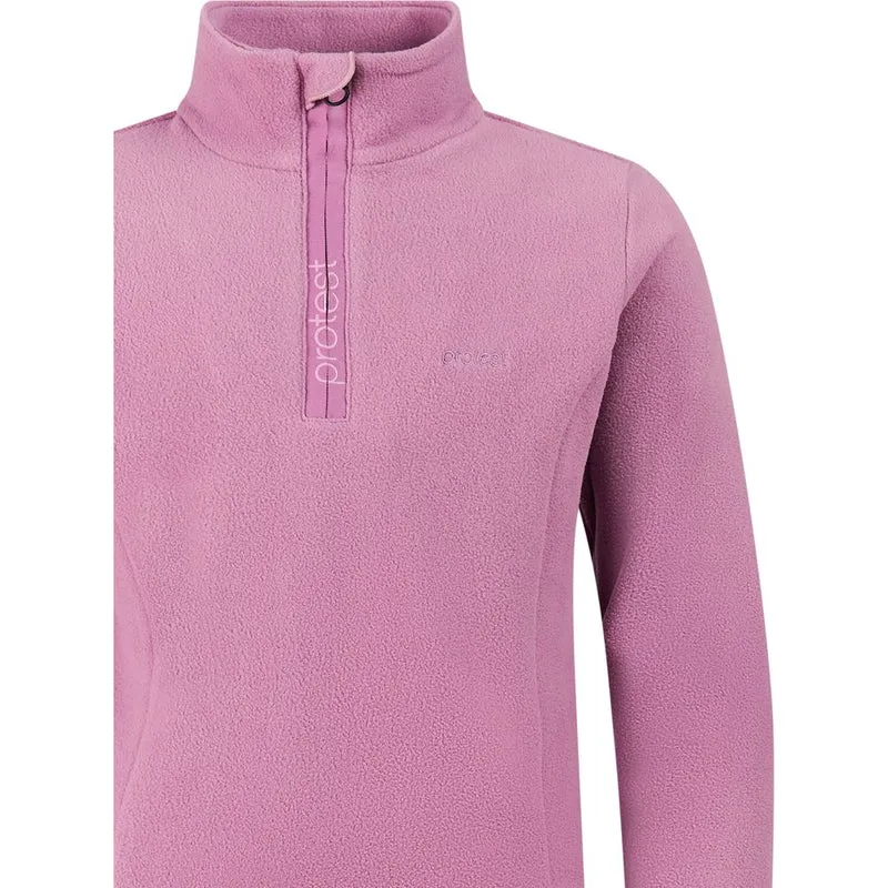 Protest Remutey Jr 1/4 Zip Active Top Kinder Midlayer valerianlilac