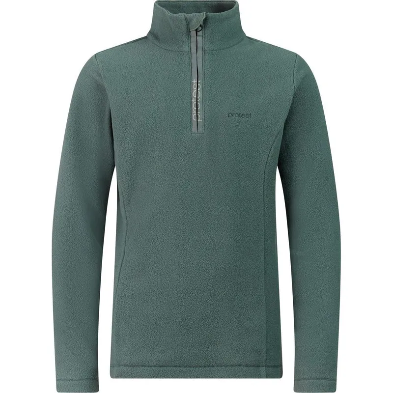 Protest Remutey Jr 1/4 Zip Active Top Kinder Midlayer evergreen