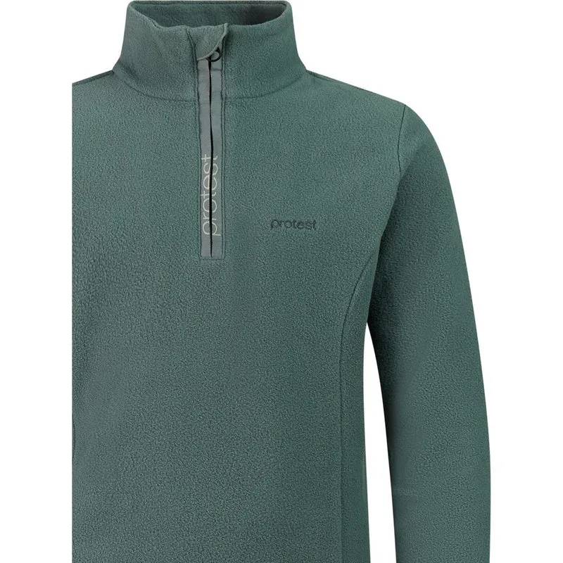 Protest Remutey Jr 1/4 Zip Active Top Kinder Midlayer evergreen