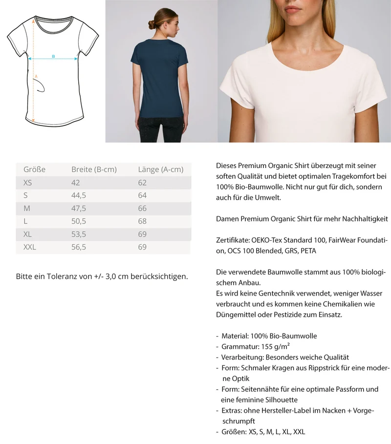 Edelweiss Damen Premium Organic T-Shirt