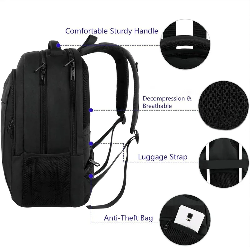 MATEIN Mochila Portatil Hombre Impermeable, Mochila Ordenador Portatil 15.6