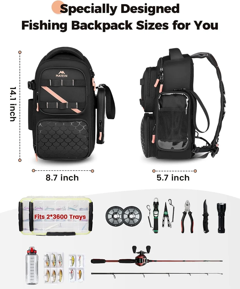 MATEIN Fishing Sling Bag with Phone Pouch