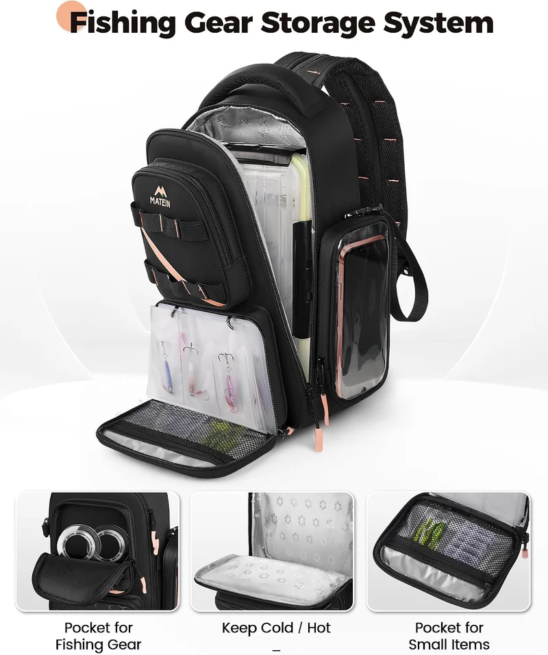 MATEIN Fishing Sling Bag with Phone Pouch