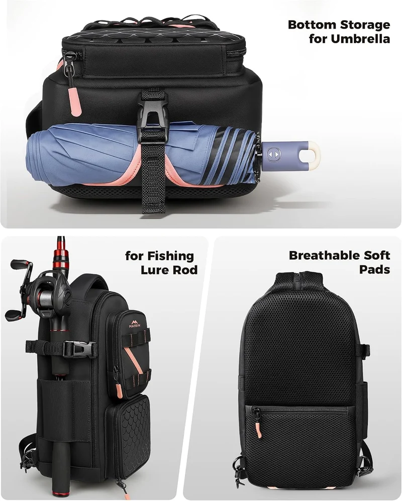 MATEIN Fishing Sling Bag with Phone Pouch