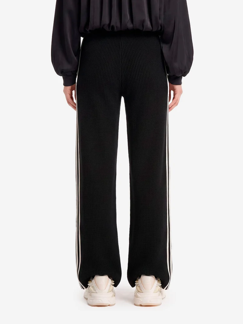 Pantaloni track Firebird Chunky Knit in nero