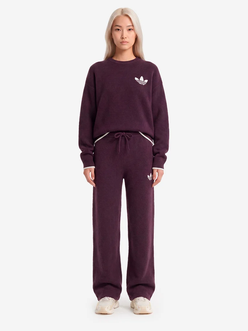 Maglione girocollo bordeaux ESS Knit Tipping
