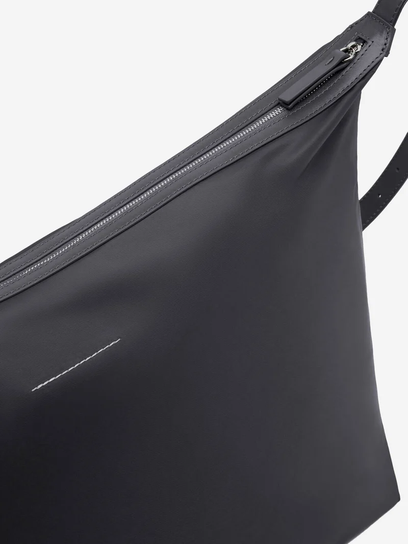 Borsa a Tracolla in Twill di Nylon Nero con patch Numeric