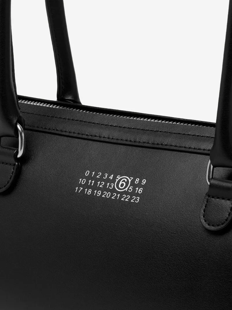 Borsa bauletto a spalla piccola in pelle nera