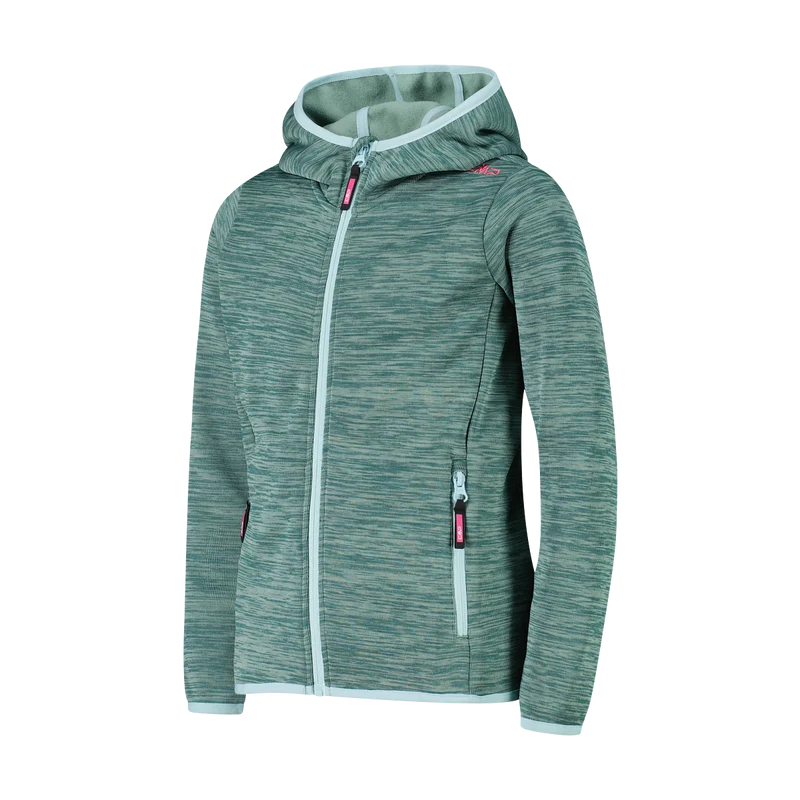CMP KID G JACKET FIX HOOD Kinder Fleecejacke Agave Mel