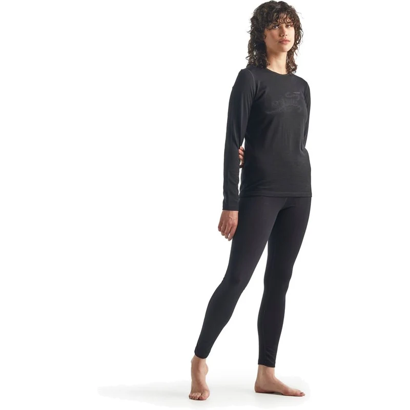 Icebreaker W 200 Oasis LS Crewe Damen Langarmshirt black