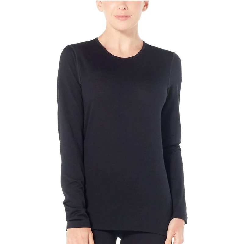 Icebreaker W 200 Oasis LS Crewe Damen Langarmshirt black
