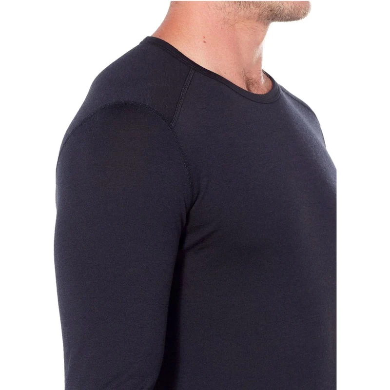 Icebreaker M 200 Oasis LS Crewe Herren Langarmshirt black