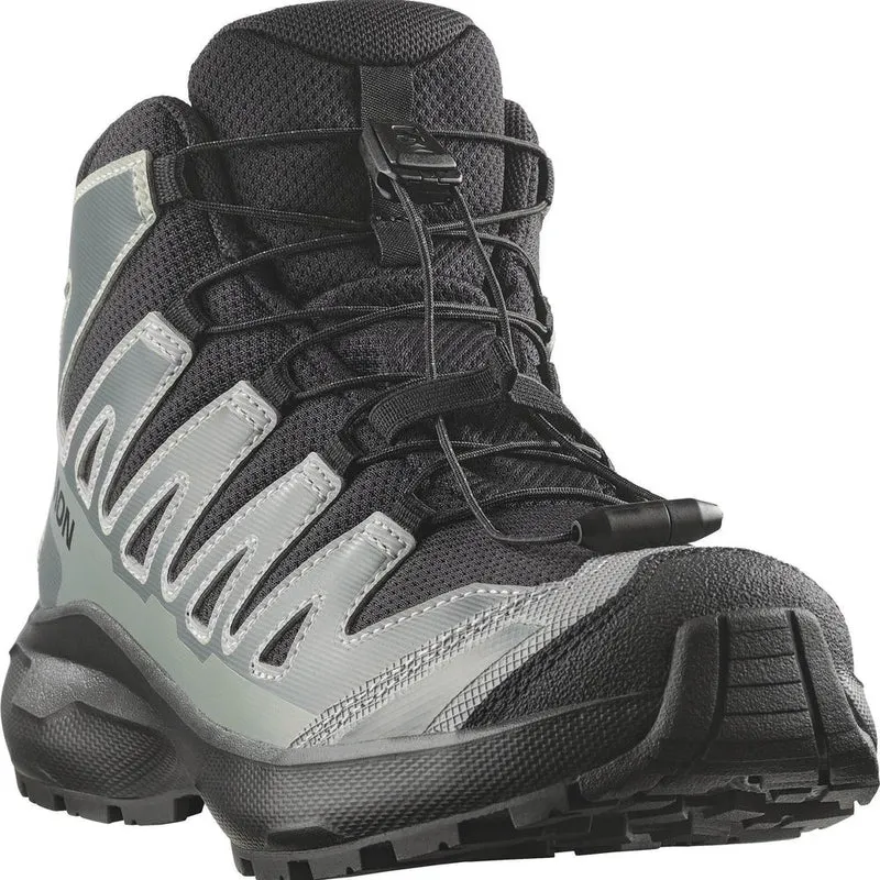 Salomon Shoes XA Pro Mid WP J Kinder Wanderschuh black/sedona sage/wrought iron