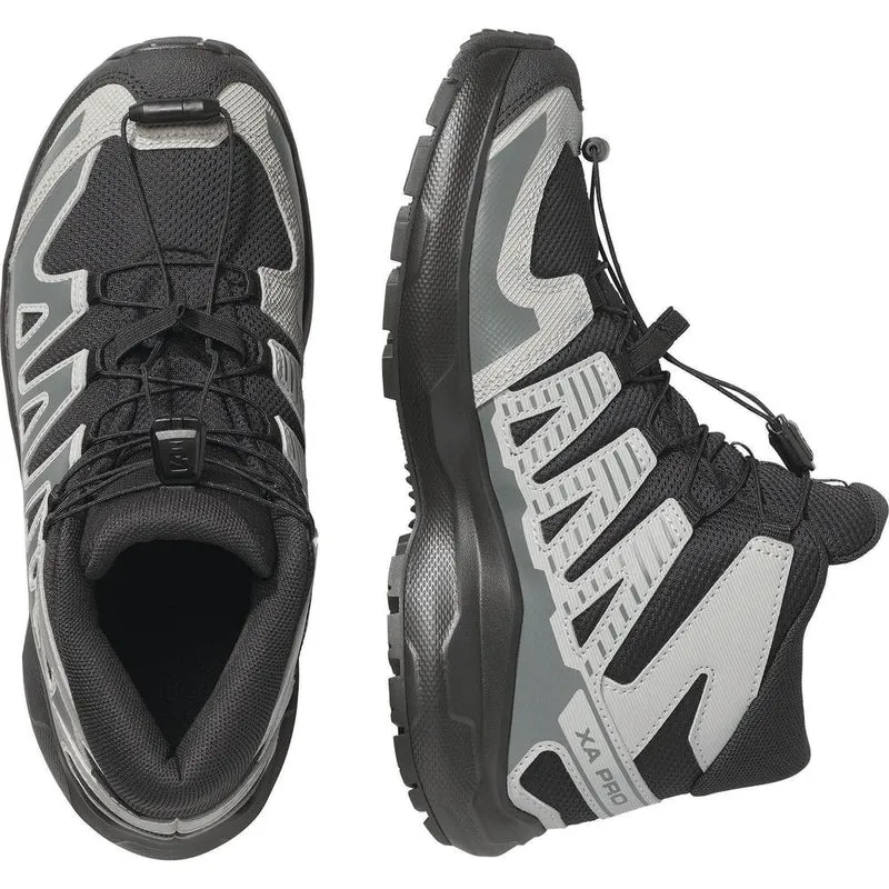 Salomon Shoes XA Pro Mid WP J Kinder Wanderschuh black/sedona sage/wrought iron