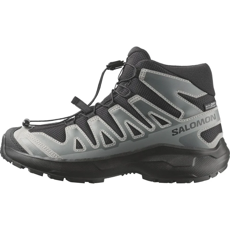 Salomon Shoes XA Pro Mid WP J Kinder Wanderschuh black/sedona sage/wrought iron